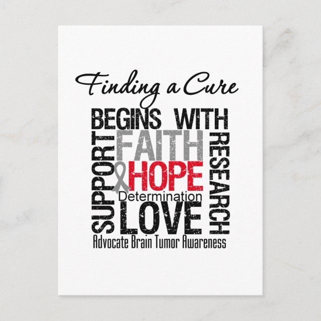 Finding a Cure For Brain Tumours Postcard (Front)