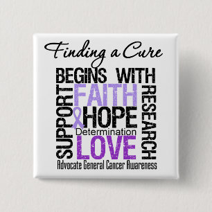 Finding a Cure For Cancer 2 Inch Square Button