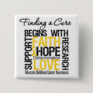 Finding a Cure For Childhood Cancer 2 Inch Square Button