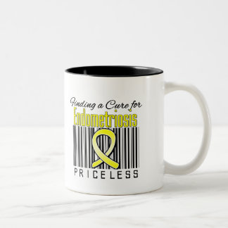 Finding a Cure For Endometriosis PRICELESS Two-Tone Coffee Mug