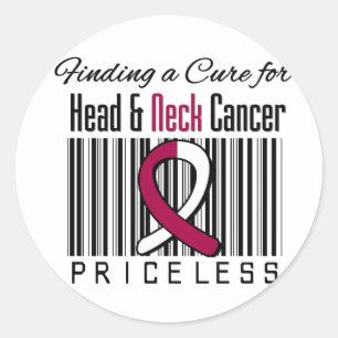Finding a Cure For Head and Neck Cancer PRICELESS Classic Round Sticker