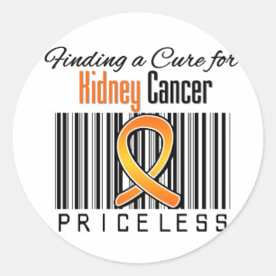 Finding a Cure For Kidney Cancer PRICELESS v1 Classic Round Sticker