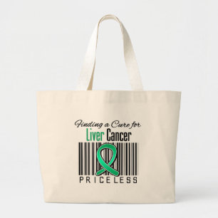 Finding a Cure For Liver Cancer PRICELESS Large Tote Bag