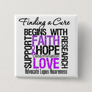 Finding a Cure For Lupus 2 Inch Square Button