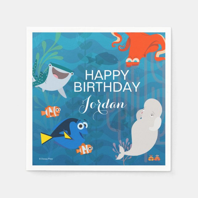 Finding Dory Birthday Napkin (Front)