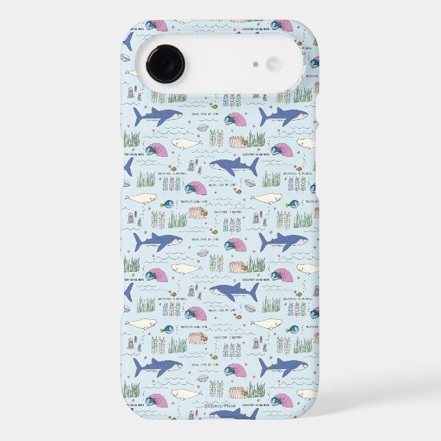 Finding Dory Blue Cartoon Pattern Case-Mate iPhone Case (Back)