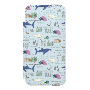 Finding Dory Blue Cartoon Pattern Incipio Watson™ iPhone 5 Wallet Case