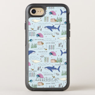 Finding Dory Blue Cartoon Pattern OtterBox Symmetry iPhone 8/7 Case