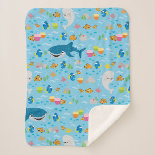 Finding Dory Colourful Pattern Sherpa Blanket