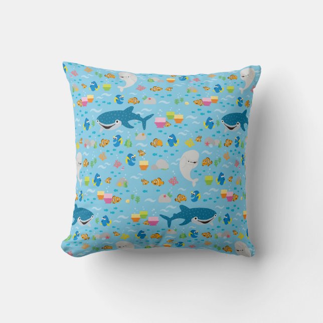 Finding Dory Colourful Pattern Throw Pillow (Front)