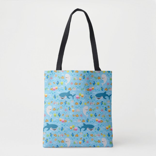 Finding Dory Colourful Pattern Tote Bag (Front)