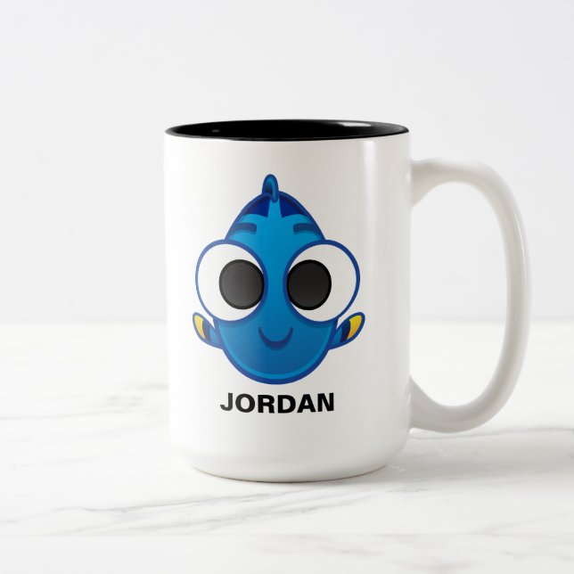 Finding Dory | Dory Emoji Two-Tone Coffee Mug (Right)