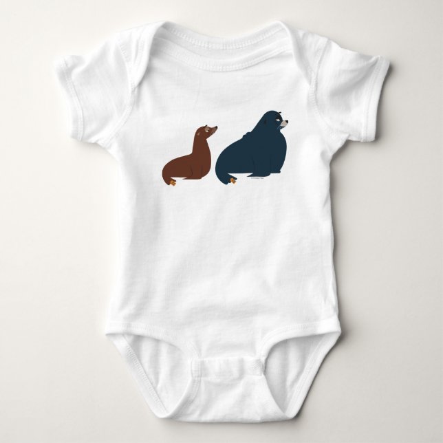 Finding Dory | Fluke & Rudder Baby Bodysuit (Front)