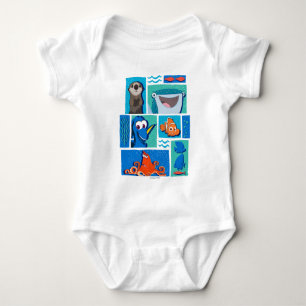 Finding Dory   Group of Characters Baby Bodysuit