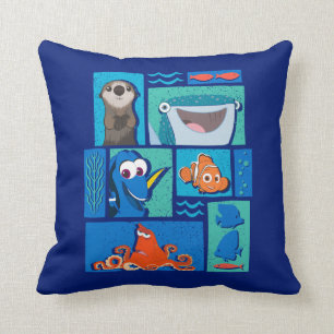 Finding Dory   Group of Characters Throw Pillow