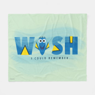 Finding Dory  I Wish I Could Remember Fleece Blanket