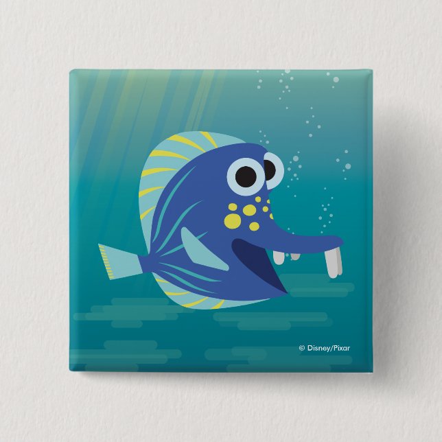 Finding Dory | Kathy 2 Inch Square Button (Front)