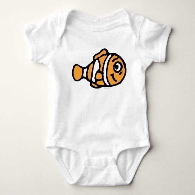 Finding Dory | Marlin Cartoon Baby Bodysuit (Front)