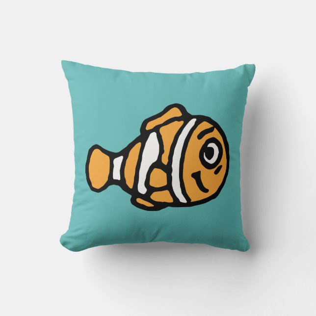 Finding Dory | Marlin Cartoon Throw Pillow (Front)