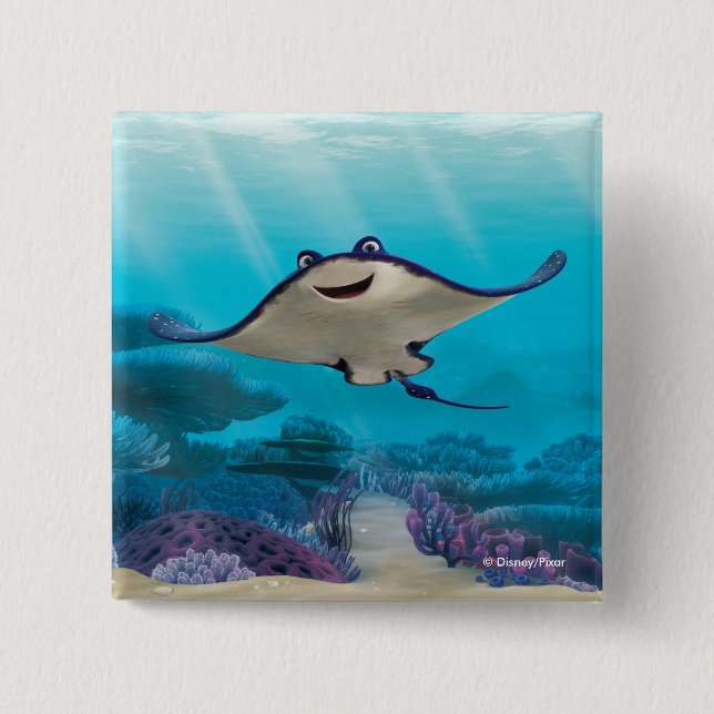 Finding Dory | Mr. Ray 2 Inch Square Button (Front)