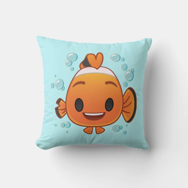 Finding Dory | Nemo Emoji Throw Pillow (Front)