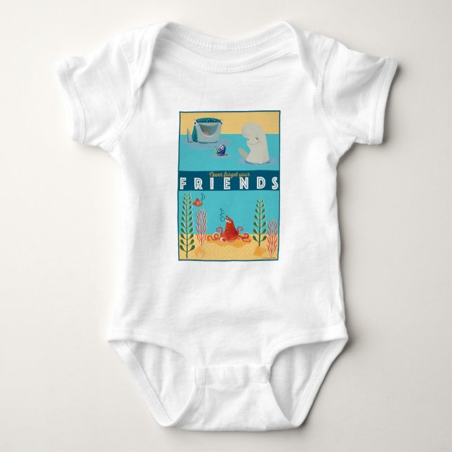 Finding Dory | Never Forget Your Friends Baby Bodysuit (Front)