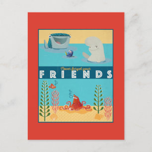 Finding Dory   Never Forget Your Friends Postcard