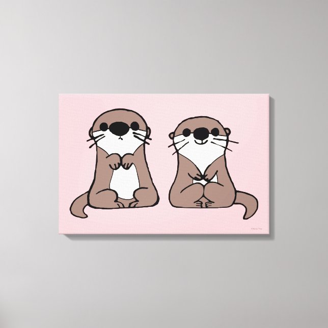 Finding Dory | Otter Cartoon Canvas Print (Front)