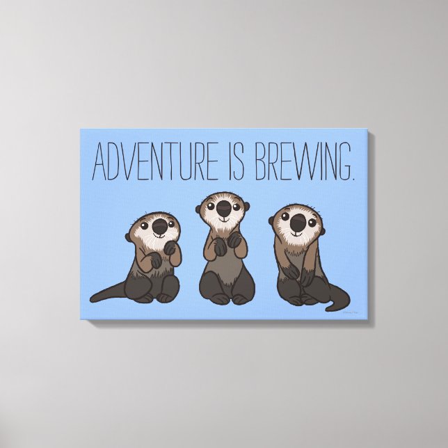 Finding Dory Otters Canvas Print (Front)