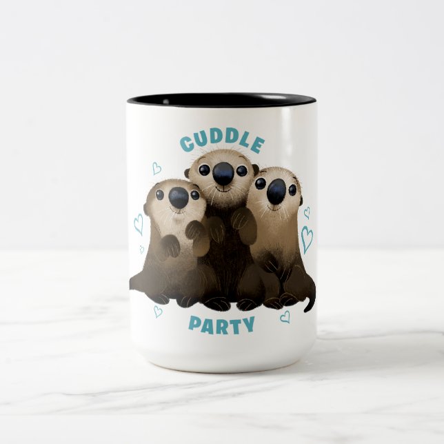 Finding Dory Otters | Cuddle Party 2 Two-Tone Coffee Mug (Center)