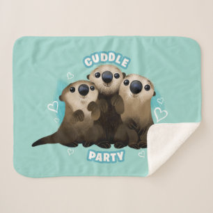 Finding Dory Otters   Cuddle Party Sherpa Blanket