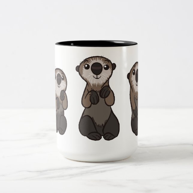 Finding Dory Otters Two-Tone Coffee Mug (Center)