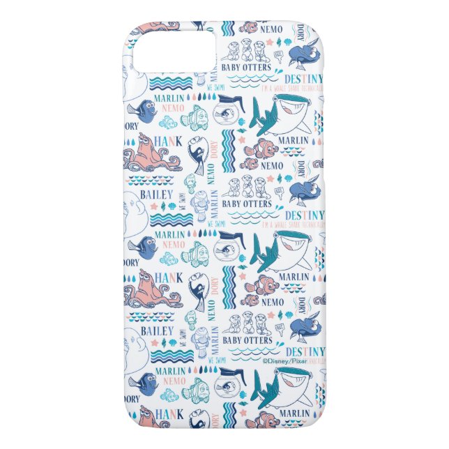 Finding Dory Pastel Pattern Case-Mate iPhone Case (Back)