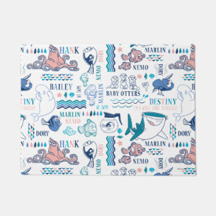 Finding Dory Pastel Pattern Doormat