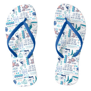Finding Dory Pastel Pattern Flip Flops