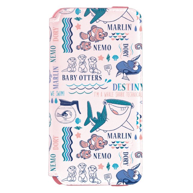 Finding Dory Pastel Pattern Incipio iPhone Wallet Case (Folio Front)
