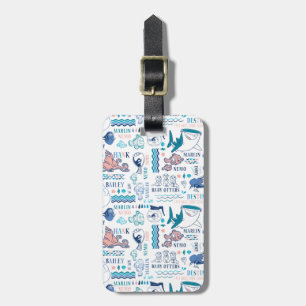 Finding Dory Pastel Pattern Luggage Tag