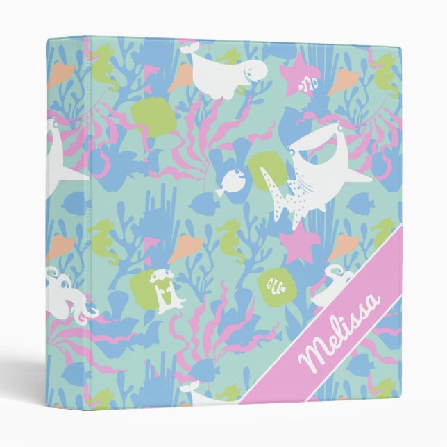 Finding Dory Pastel Sea Pattern Binder (Front/Spine)