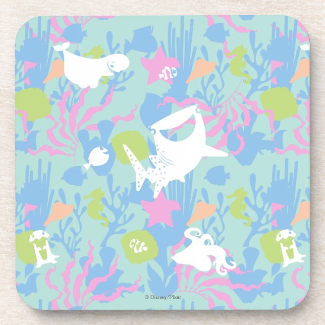 Finding Dory Pastel Sea Pattern Coaster (Front)