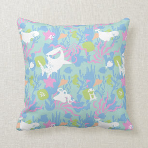 Finding Dory Pastel Sea Pattern Throw Pillow