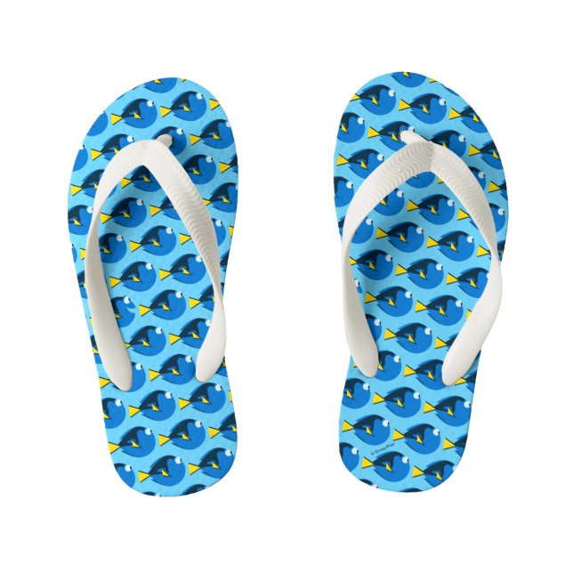 Finding Dory Pattern Kid's Flip Flops (Footbed)