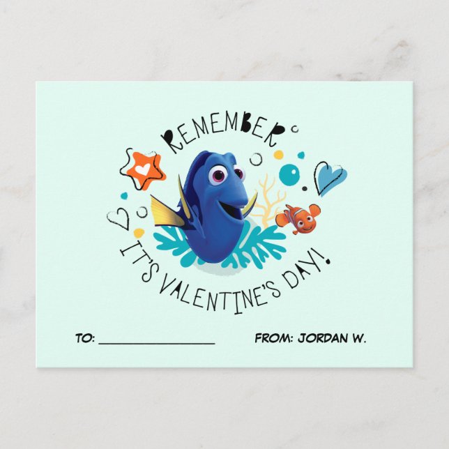 Finding Dory | Remember it's Valentine's Day! Holiday Postcard (Front)