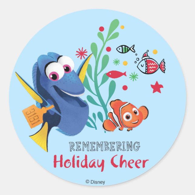 Finding Dory | Remembering Holiday Cheer Classic Round Sticker (Front)