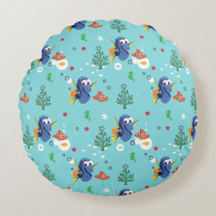 Finding Dory   Remembering Holiday Cheer Round Pillow