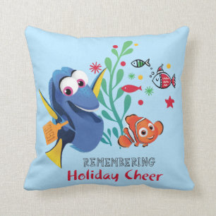 Finding Dory Remembering Holiday Cheer Throw Pillow