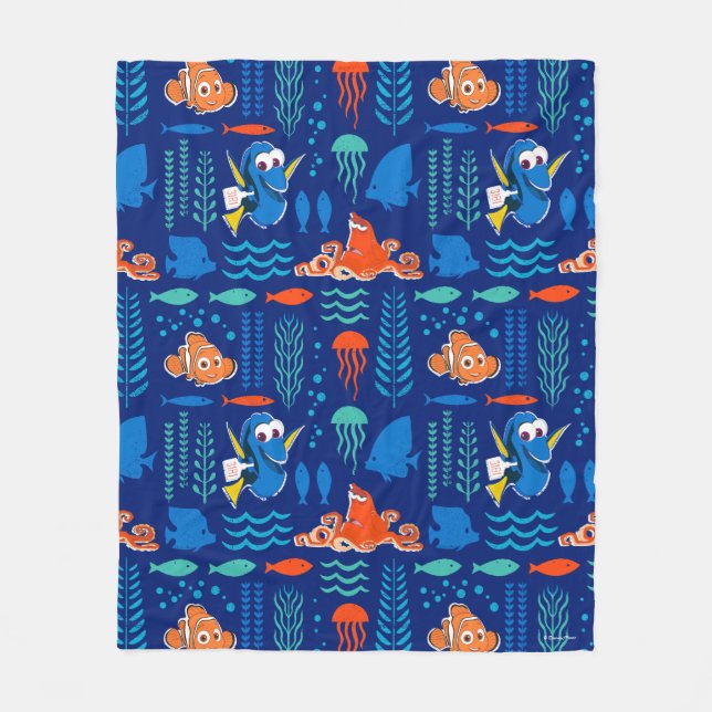 Finding Dory Sea Pattern Fleece Blanket (Front)