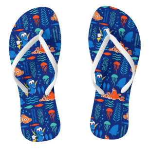 Finding Dory Sea Pattern Flip Flops