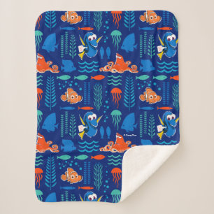 Finding Dory Sea Pattern Sherpa Blanket
