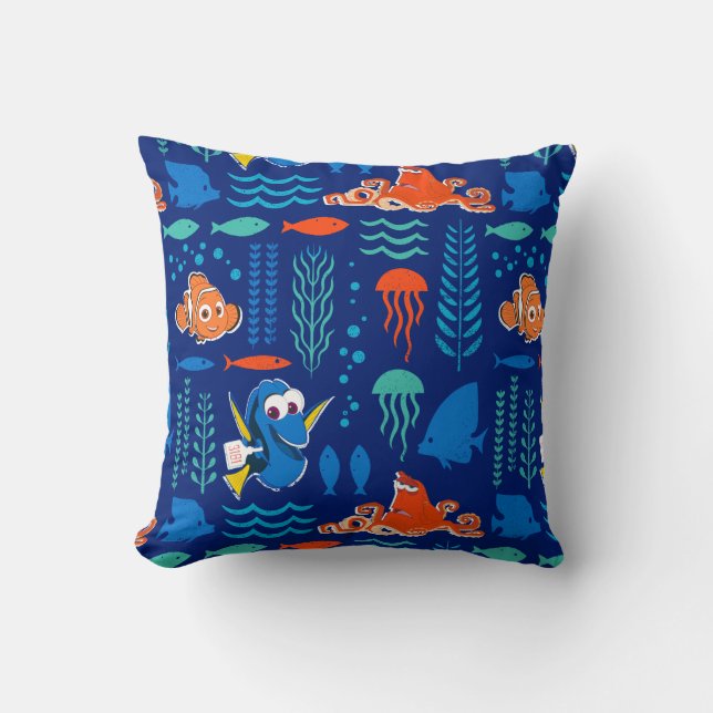 Finding Dory Sea Pattern Throw Pillow (Front)