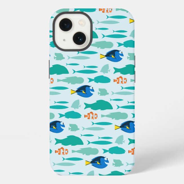 Finding Dory Silhouette Pattern iPhone Case (Back)